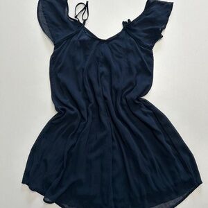 ABERCROMBIE AND FITCH Vintage navy blue Babydoll dress